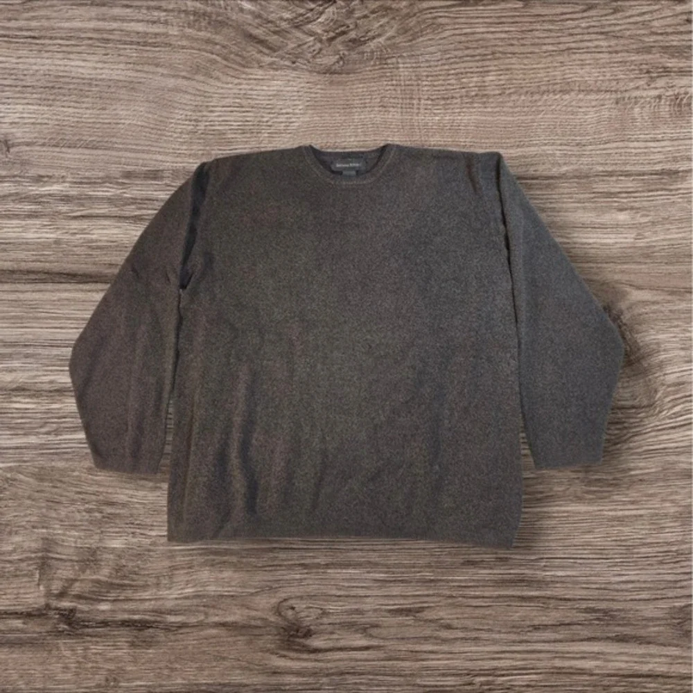 Banana Republic Sweater Mens‎ L Brown Pullover Casual 100% Cotton Long Sleeve